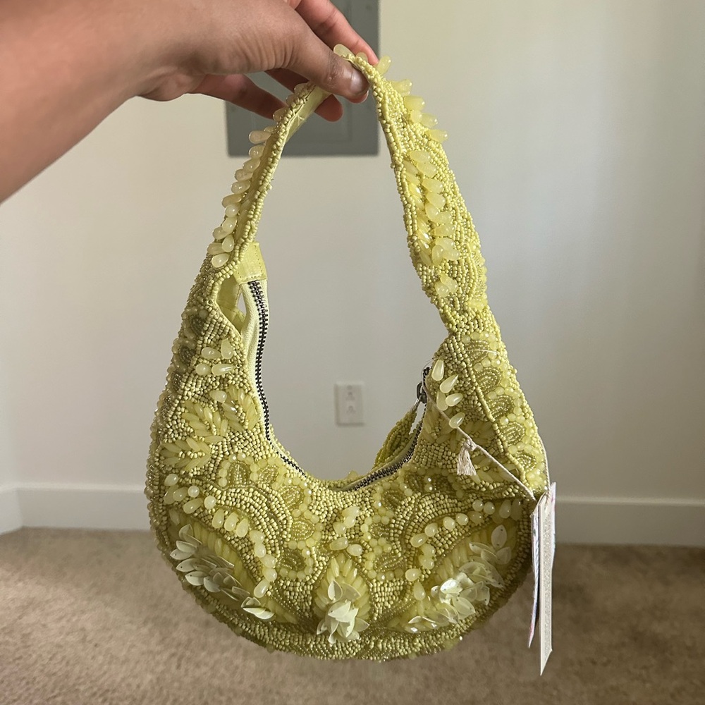 Viral Beaded Bag, Yellow - Picture 6 of 9